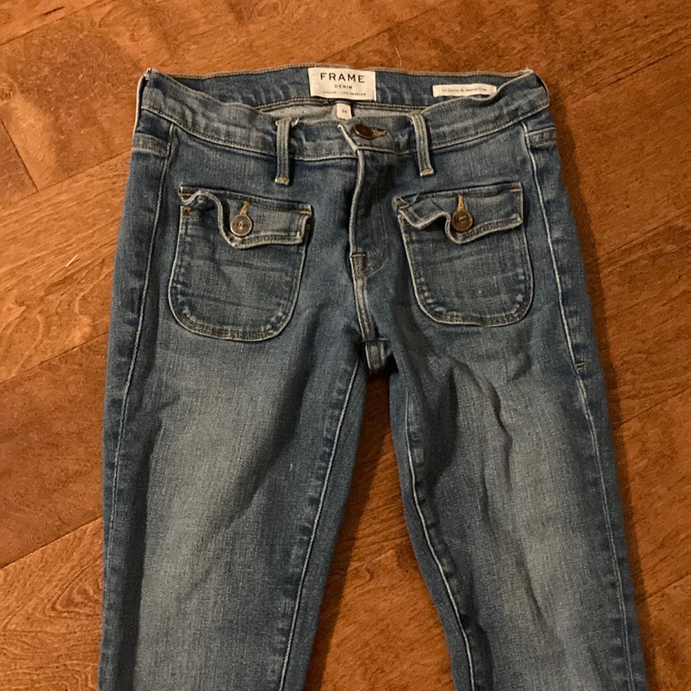 Frame Jeans- Le Skinny de Jeanne Crop Patch Pocket